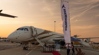 Inside Embraer’s Lineage 1000E jet Built for business not celebrities  CNBC International [upl. by Frasquito]