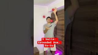 3 balls Extended Box YoYo tutorial learning жонглювання challenge juggling shorts short [upl. by Yeroc360]