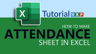 How to Make Attendance Sheet in Excel wxp exceltricks [upl. by Annaid]