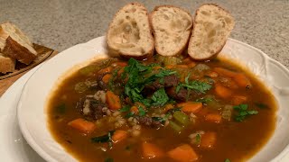 Simple Beef Barley Soup [upl. by Michelle]