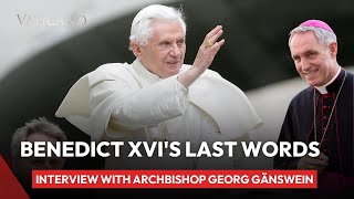 Interview with Archbishop Gänswein at RatzingerSchülerkreis on Benedict XVI [upl. by Tova]