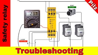 Troubleshooting safety relay Pilz PNOZ with emergency button [upl. by Cykana]