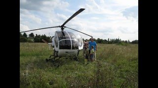 Helikopter Landung München Obermenzing mit Hughes 269C  Schweizer 300 [upl. by Ramor]