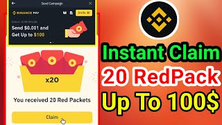 Instant Claim 1880 BONK Binance New Instant Offer  Instant RedPack Claim  Today Binance New Event [upl. by Enirolf737]