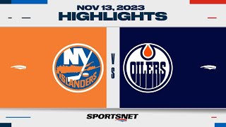 NHL Highlights  Islanders vs Oilers  November 13 2023 [upl. by Enimrej]