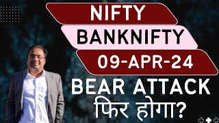 Nifty Prediction and Bank Nifty Analysis for Tuesday  9 April 24  Bank NIFTY Tomorrow [upl. by Ob]