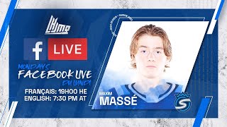 Facebook En Direct LHJMQ  avec Maxim Massé Saguenéens de Chicoutimi [upl. by Enilra]