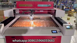 Mixed cutting 1325 CO2 laser cutting machine cut Stainless steel  factory price laser machine [upl. by Nauqet230]