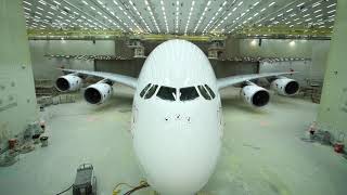 Qantas A380 repaint timelapse [upl. by Noemi]