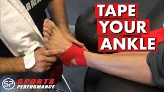 How to Tape Your Ankle using Kinesiology Tape  Sports Performance Physical Therapy [upl. by Lajes556]