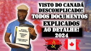 7 DOCUMENTOS ESSENCIAIS para tirares o VISTO Canadense 2024 Turista [upl. by Enaej]