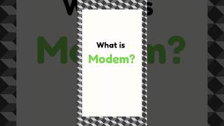 Modem [upl. by Koosis]