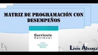 Matriz de Programación con Desempeños 2017 [upl. by Hector]