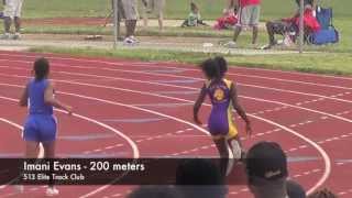 Imani Evans  Northwest Ohio Championship  513 Elite Track Club [upl. by Domingo]