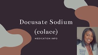 Docusate sodium solace  counseling video [upl. by Dalury]