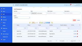 Modern React Dashboard  Staff Management System Demo [upl. by Seluj]