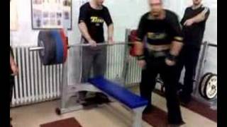 370 kg bench press attempt [upl. by Enrol]