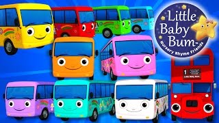 Ten Little Buses  Nursery Rhymes for Babies by LittleBabyBum  ABCs and 123s [upl. by Zerdna911]