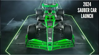 The 2024 Sauber F1 Car Launch Sauber banishes all memory of Alfa Romeo with much green  F1 News [upl. by Miguel]