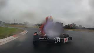 PROFESSIONAL KARTING IN THE WET Wimmera Kart club 24 [upl. by Bree]