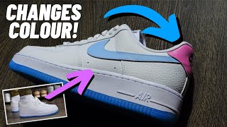 THEY CHANGE COLOUR Nike Air Force 1 UV On Feet Review [upl. by Nivahb914]