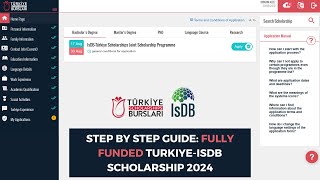 Step by step Guide How to Apply for the TurkiyeISDB Scholarship 2024 [upl. by Duarte]