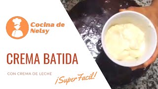 Crema Batida Casera en un Minuto  Chantilly  Con Crema de Leche Cocina de Nelsy Shorts [upl. by Pennington497]