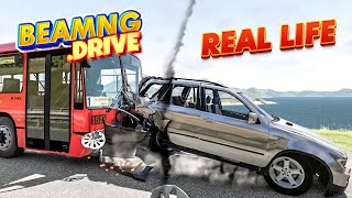 Accidents Based on Real Events on BeamNGDrive 6  Real Life  Flashbacks [upl. by Marna]