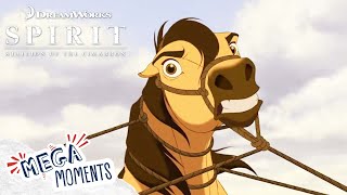 You Cant Take Me 🐴  Spirit Stallion of the Cimarron  Movie Moments  Mega Moments [upl. by Ennairrek]