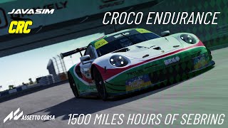 Croco Endurance Round 1  1500 Miles Of Sebring  Assetto Corsa [upl. by Astera]