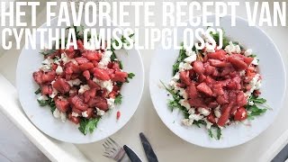 Het favoriete recept van MissLipgloss Stoofperensalade met geitenkaas en spekjes  OhMyFoodness [upl. by Rehpotsirhk]