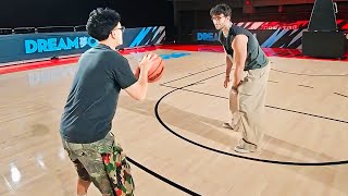 HasanAbi VS JasonTheWeen 1V1 Basketball [upl. by Ashatan]