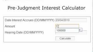 How to use our PreJudgement Interest Calculator [upl. by Walworth392]