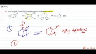 Which of the following compound will not show enolisation [upl. by Drofdarb]