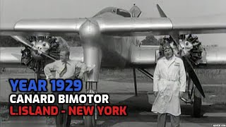 Year 1929  Fernic T9 canard plane showing at Roosevelt Field  Long Island [upl. by Ynoep347]