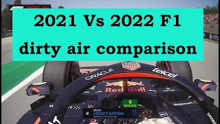 2021 Vs 2022 F1 in DIRTY AIR and Tailwind conditions [upl. by Stoffel]