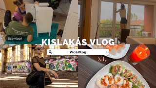 KISLAKÁS Vlog🏠Szereléstakarítássushi készítés [upl. by Ived]