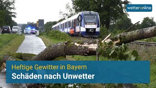 Große Schäden nach Unwettern in Bayern [upl. by Oconnor]