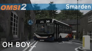 Yikes Thats All  349 to Wantsum Bus Station  Smarden  OMSI 2 [upl. by Manara]