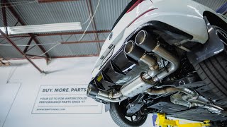 MBRP Street Profile Exhaust MK8 GOLF R EXHAUST SOUND AND INSTALL  BMP Tuning [upl. by Ekenna]