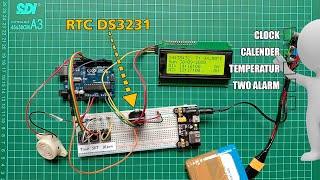 Arduino real time clock with alarm and temperature monitor using DS3231 [upl. by Ihskaneem]