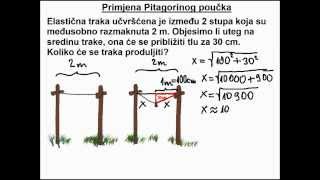 Primjena Pitagorinog poučka na jednakokračni trokut  problemski zadatak 1 [upl. by Bal]