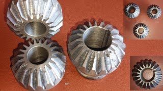 Bevel Gear Manufacturing Process on milling machine and lathe machine  how to make bevel gear [upl. by Assetal]