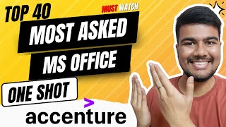 Top 40 MS Office Questions to Crack Accenture [upl. by Friend]