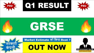 GRSE Q1 Results 2025  GRSE result today  GRSE share latest news today  GRSE share latest news [upl. by Edac]