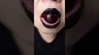 ASMR GOLD CHERRY CRUNCHING SATISFYING CLOSE UP MOUTH EATING SOUNDS MUKBANG Shorts [upl. by Ahsetan897]