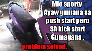 mio sporty push start problem  Baka itong video KO makatulong sayo [upl. by Esom]