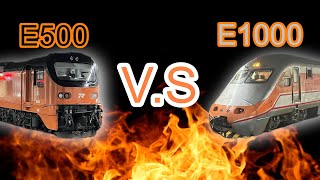 【PP自強機車頭加速大對決】E1000電力機車 VS E500電力機車8個輪子VS 12個輪子） [upl. by Leonidas]