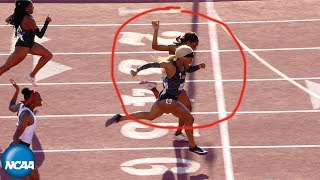 Inches decide blistering womens 200m at 2019 NCAA Outdoor Championship [upl. by Rothschild207]