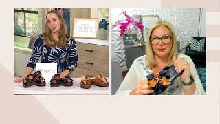 Spring Step Leather Flower Slide Sandals  Hilary on QVC [upl. by Rushing]